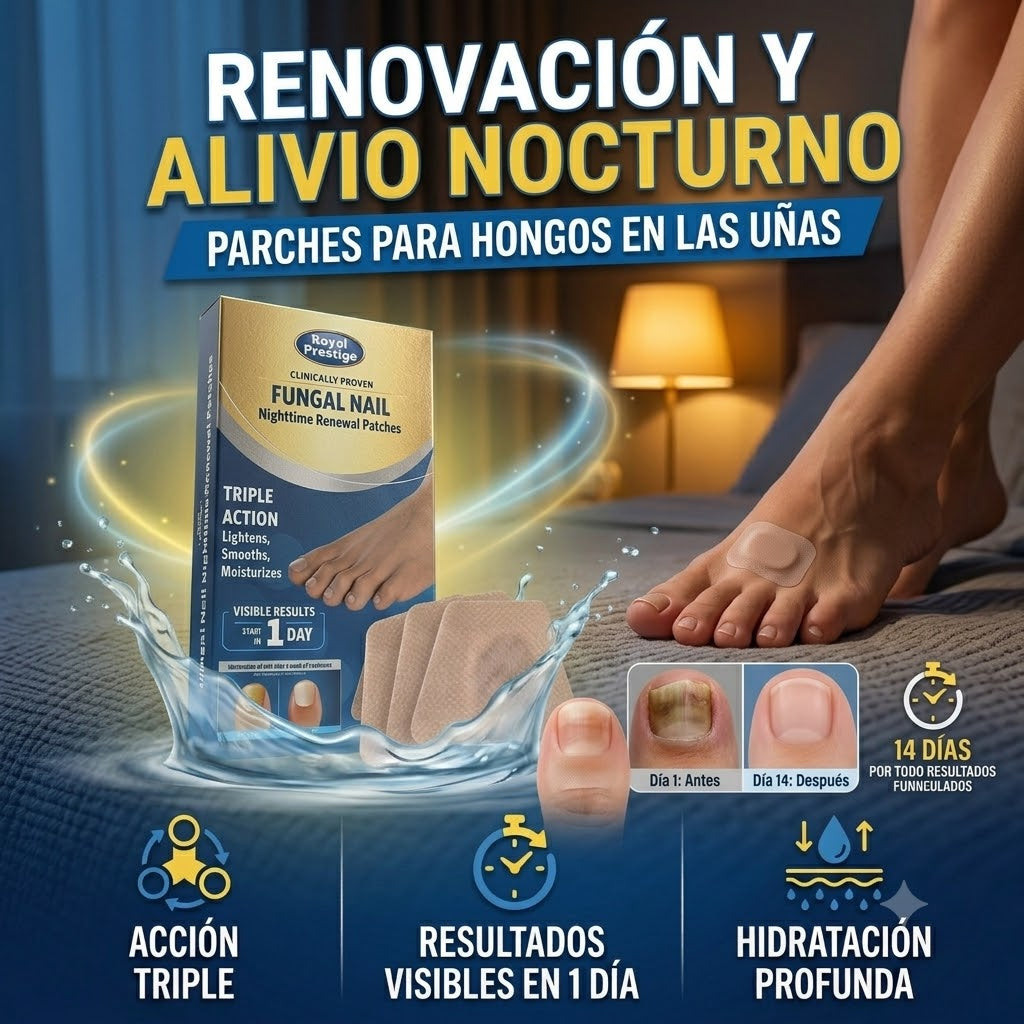 Parches Anti Hongos de Uñas – Acción Triple, Resultados Visibles en 1 Día